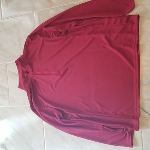 Russell Athletic Red & Gray Heathered 1/4 zip…